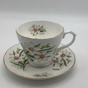 Vintage Duchess English Bone China Daffodil Teacup and Saucer